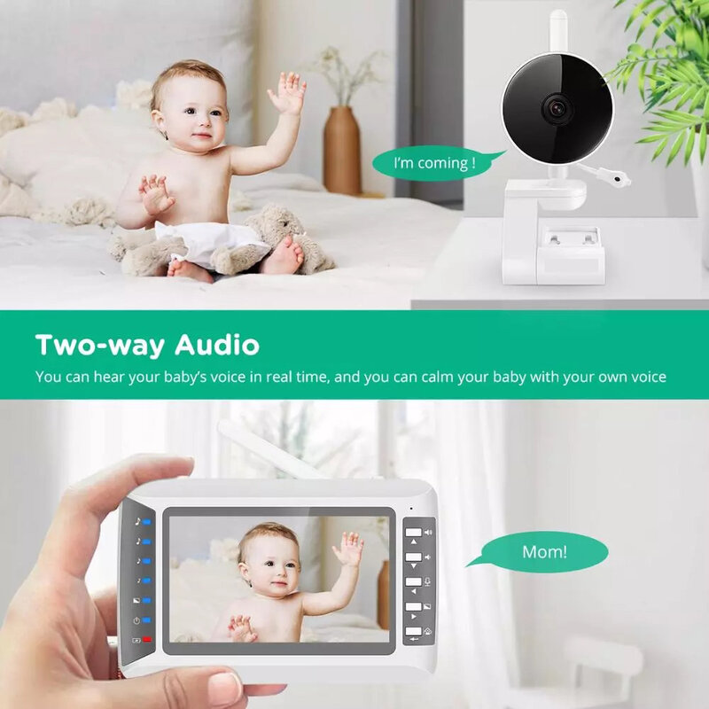 Для видеоняни 1080P HD камера видеонаблюдения с экраном 4,3 дюйма ИК камера видеонаблюдения с ночным видением двухстороннее аудио детская камера
