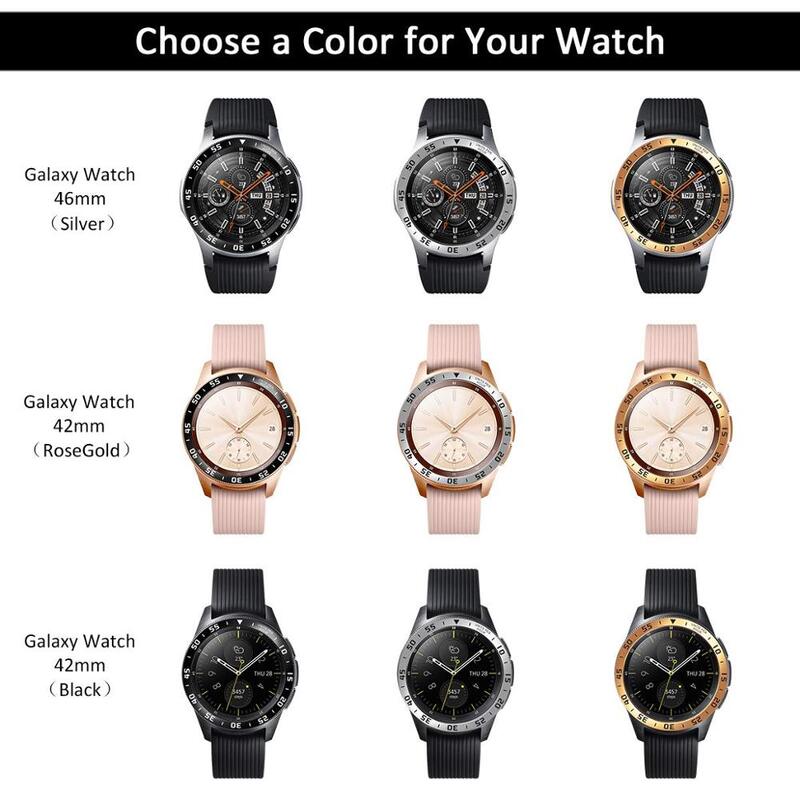 Metal Case For Samsung Galaxy Watch 46mm/42mm cover Gear S3 Frontier/Classic sport Adhesive Cover Bezel Ring Accessories 46/42 3