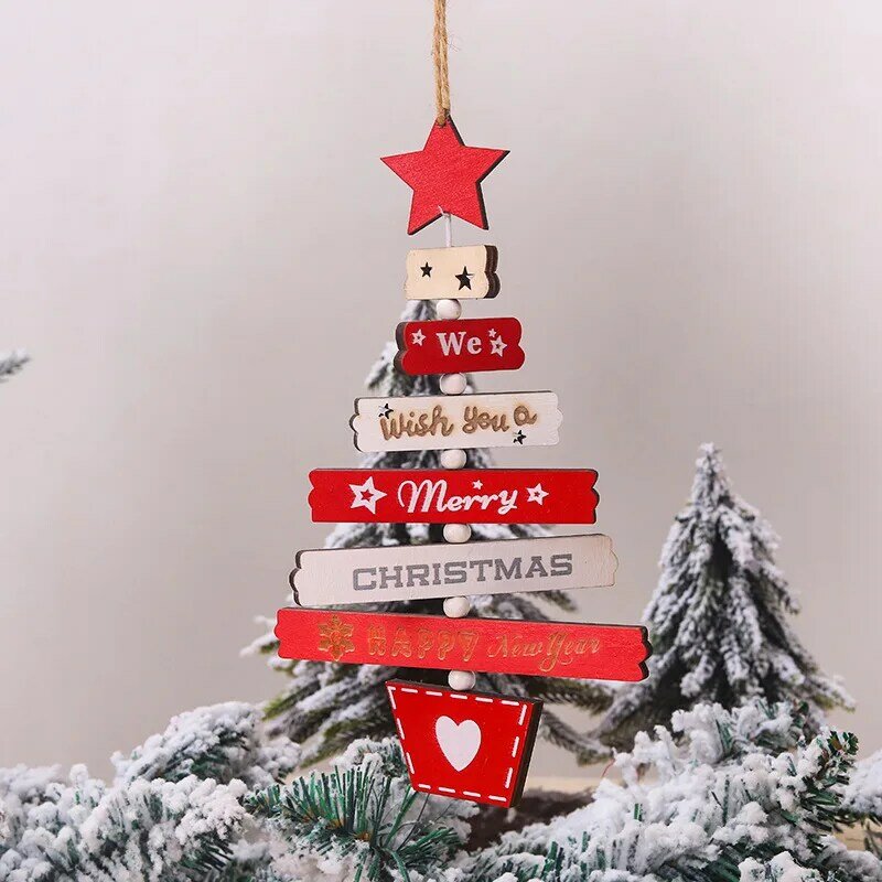 クリスマスのドアの吊り下げ式の木製の壁の装飾,家庭用のクリスマスの装飾,新年の贈り物,2022