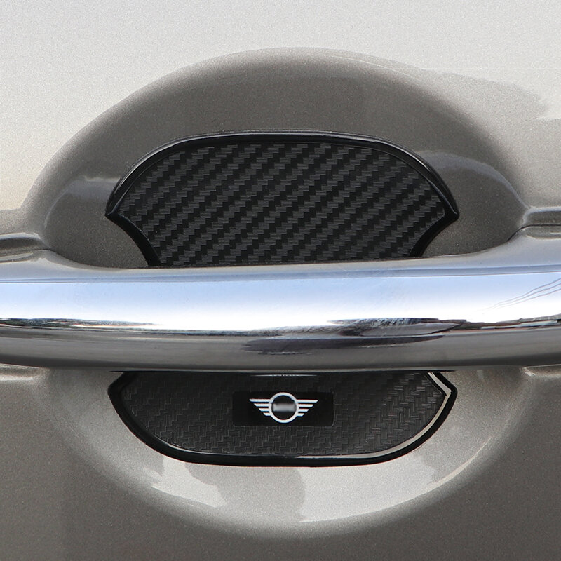 Wgłębienie klamki drzwi samochodu naklejka ochronna dla BMW MINI Cooper F54 F55 F56 F60 R55 R56 R60 R61 Clubman 3D logo dekoracja naklejki stylizacji