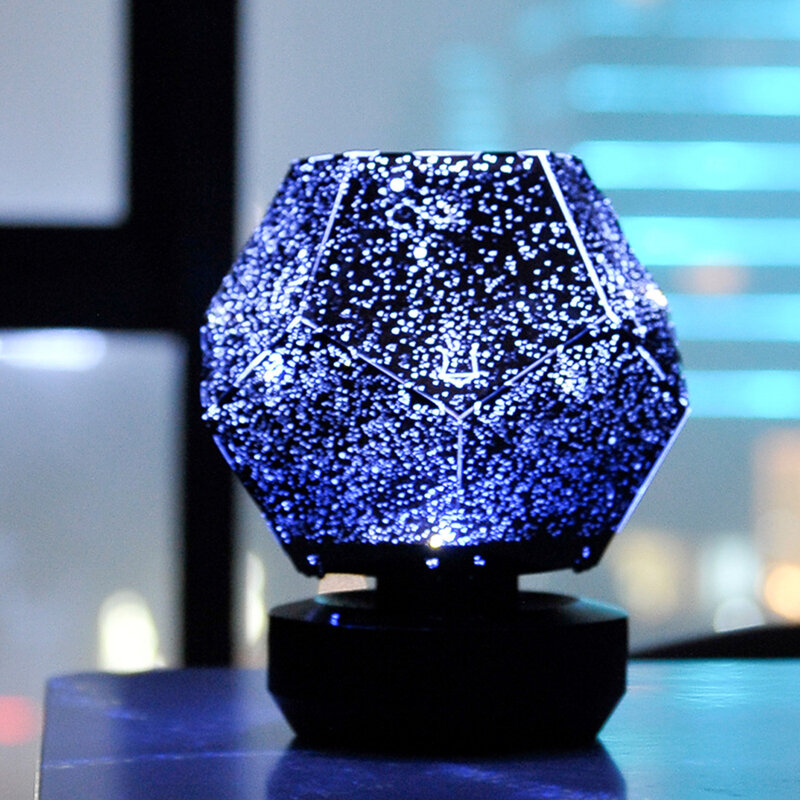 Projektor LED Starry Sky lampka nocna projekcja 3D lampka nocna USB ładowanie domu Planetarium dekoracja do pokoju dziecięcego oświetlenie pokoju