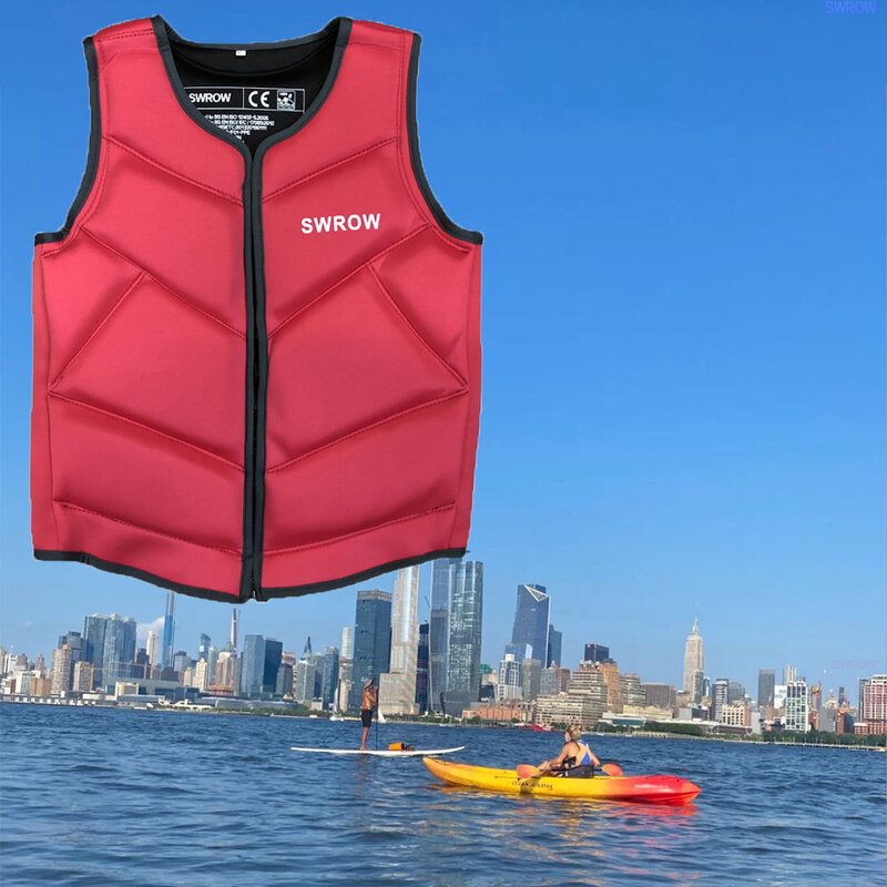 Chaleco salvavidas de neopreno para adultos, ropa de seguridad para deportes acuáticos, kayak, natación, Surf a la deriva, botes de rescate