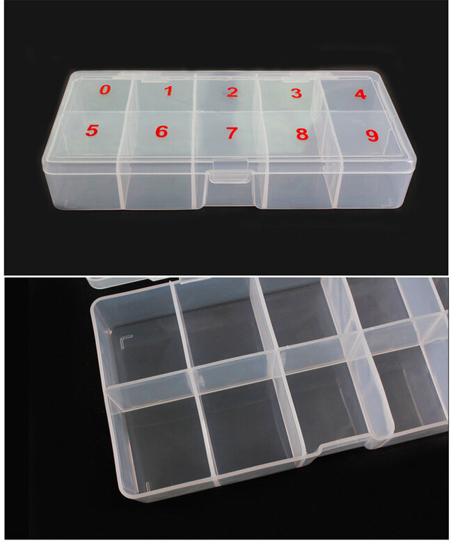 Nowe fałszywe pudełko do paznokci końcówka do paznokci pudełko naturalne przezroczyste fałszywe tipsy Case sztuczne tipsy tipsy Box schowek akrylowy