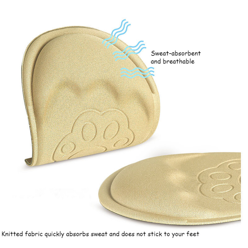 2 sztuk Fore plastry do stóp pięty wkładki do butów miękkie oddychające Unisex plastry do stóp amortyzacja wkładka do buta dostosować rozmiar pół wkładki