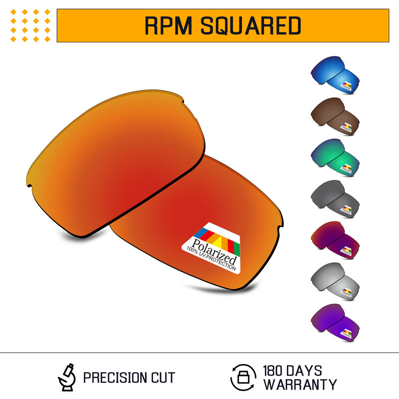 Lenti di ricambio polarizzate Bwake per-montatura per occhiali da sole quadrati Oakley RPM-opzioni Multiple