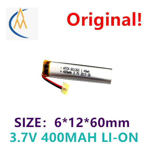 リチウムポリマー電池601260,400mah3.7V,長いリチウム電池,Bluetoothヘッドセット,バッテリー601260
