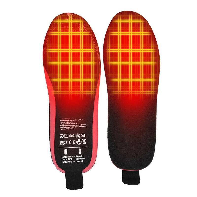 Electric Heating Insoles For Winter 2100Mah Rechargeable Remote Control Heated Insole Camping Warm Foot Warmer Can Cut Shoes Pad