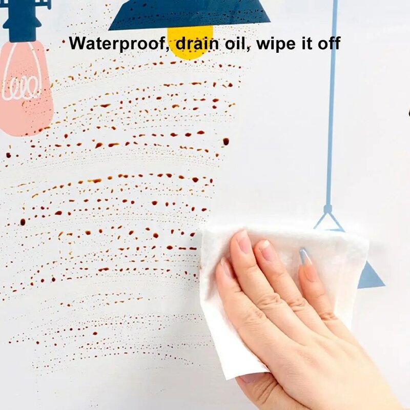 Küche Öl-Proof Aufkleber Wasserdicht Self-Adhesive Wallpaper für Badezimmer Küche Decor