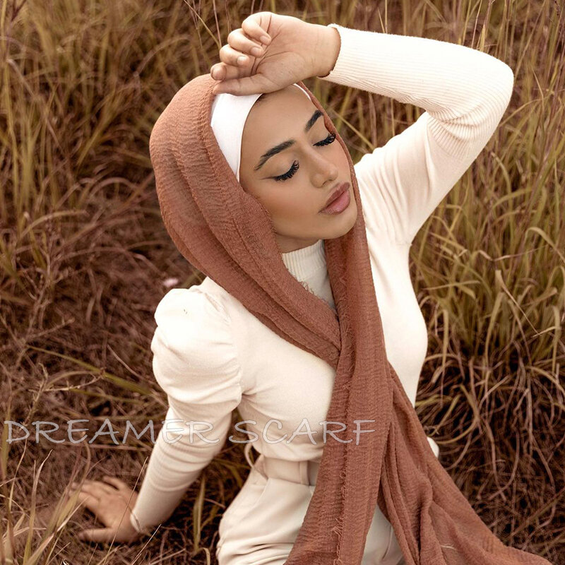 Bufanda de lino y algodón para mujer, chal fino de Color sólido, suave, de viscosa, para primavera y verano
