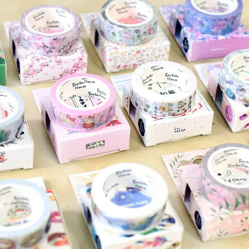 21 Ontwerp Originele Papier Washi Tape Donuts Bos Dier Flamingo 15Mm Zelfklevende Masking Tapes Diy Decoratie Stickers A6377