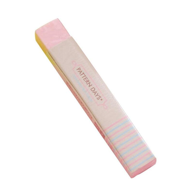 New Student Prizes Cute Heart Flower Rubber Erasers Lovely Stripe Pencil Eraser For Kids Gift Creative Stationery Novelty Item