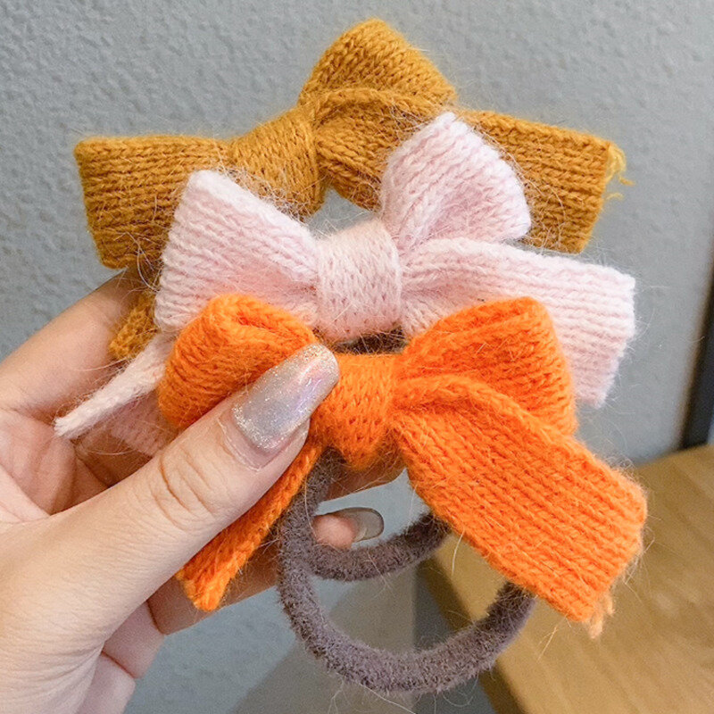 DISCICI-Lazo de lana para mujer, cuerda de cabello tejida para cabeza, tocado de temperamento Simple coreano, cinta para el pelo bonita para niña, 2021, OH2124