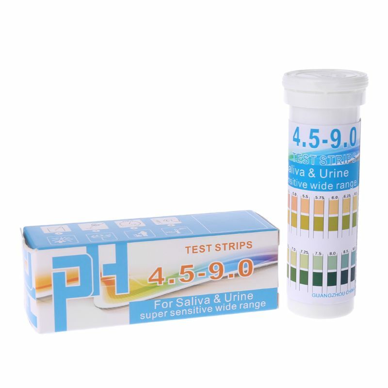 150 novas tiras engarrafaram ph 4.5-9.0 da escala de papel do teste do ph para instrumentos e aparelhos do indicador da urina & da saliva