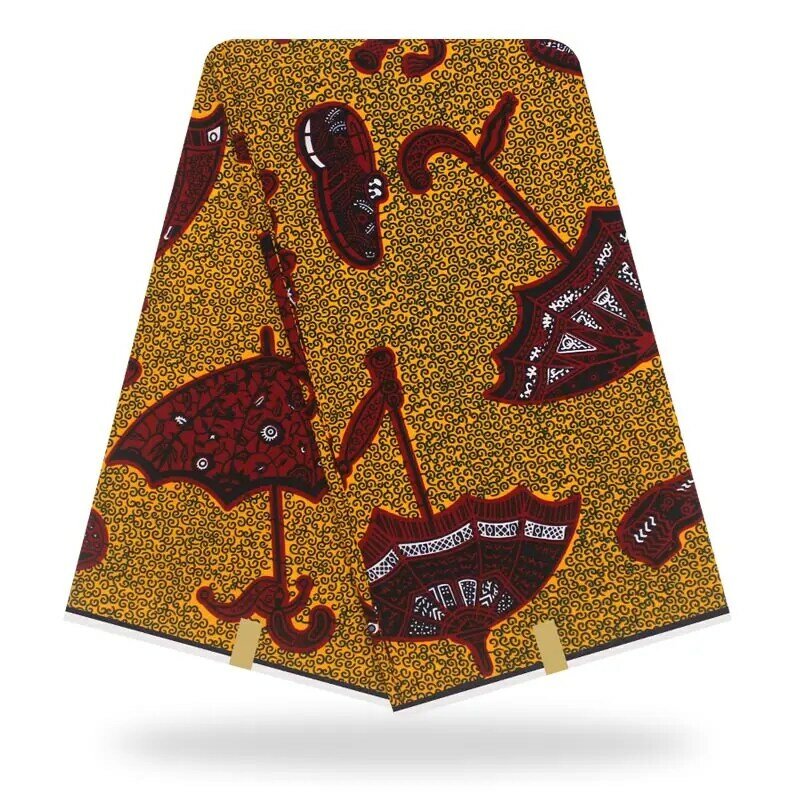 Nigeriano africano ancara ouro real macio cera impressão tecido de cera, água flor 100% algodão africano roupas material