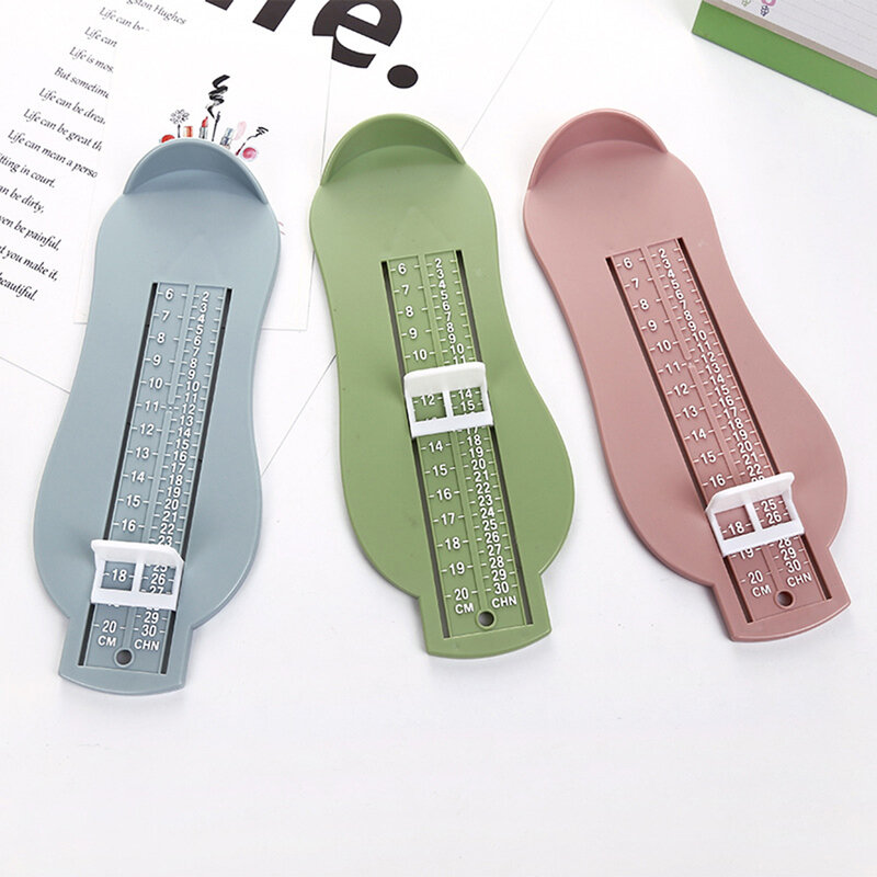 3 colori Baby Foot righello bambini lunghezza del piede dispositivo di misurazione scarpe per bambini calcolatrice per bambini scarpe per bambini accessori strumenti calibro