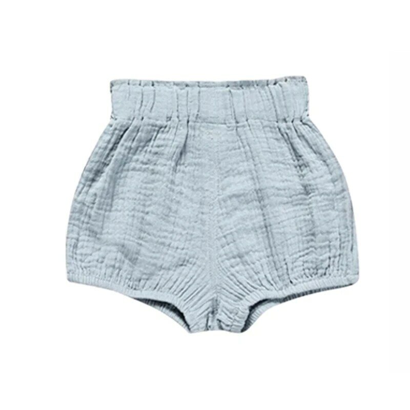 Short bouffant pour nouveau-né fille, pantalon PP en coton et lin, à pois, couleur unie, été, 2020