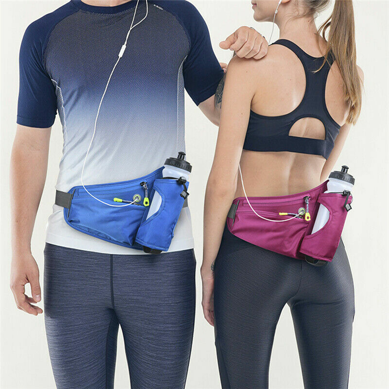 Bolsa de cinturón de hidratación deportiva para hombre y mujer, riñonera con soporte para botella de agua para correr, ciclismo, senderismo y caminar