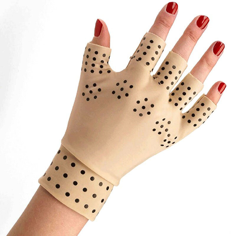 Guantes de terapia magnética sin dedos para aliviar el dolor de artritis, masajeador de manos para curar articulaciones, herramienta para el cuidado de la salud