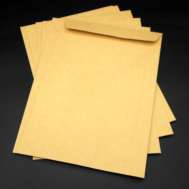 50 envelopes clássicos da cor lisa do envelope do papel de embalagem dos pces para o envelope do armazenamento da carta do negócio da escola do escritório (229x162mm)