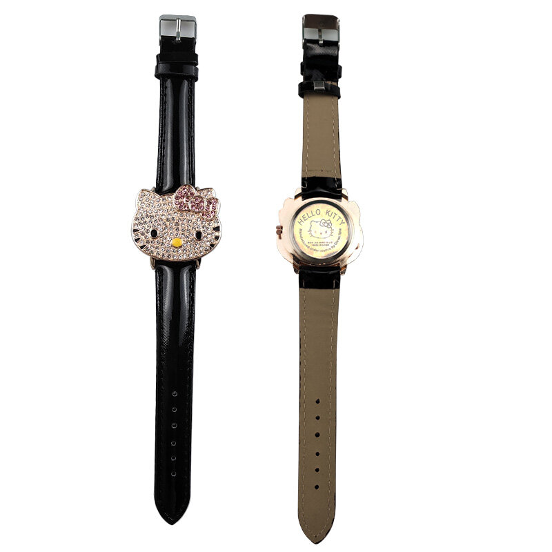 Kt Cat Studded Flip zegarek dziewczęcy pasek kreskówka moda śliczny zegarek dziecięcy specjalizująca się w produkcji zegarków dziecięcych
