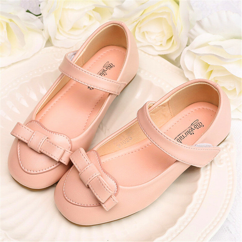 2020 New Spring Autumn Children Black Leather Shoes Girl Princess Dance Shoes Flats Party Baby Kids Shoes Student Dress Footwear