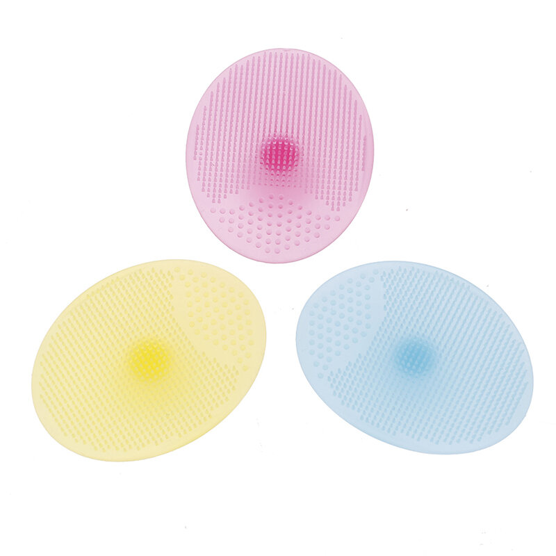 1 pz cuscinetti detergenti in Silicone per bambini colorati spazzola per lavaggio del viso pulizia esfoliante rimozione di punti neri strumenti per la cura della pelle del viso