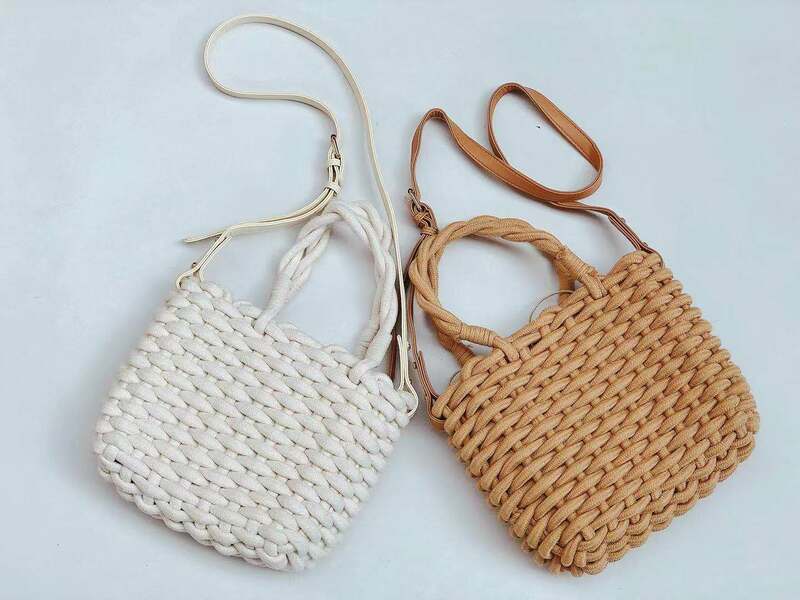 New Style Cotton Thread Cotton Rope Woven Bag Beach Bag a6236