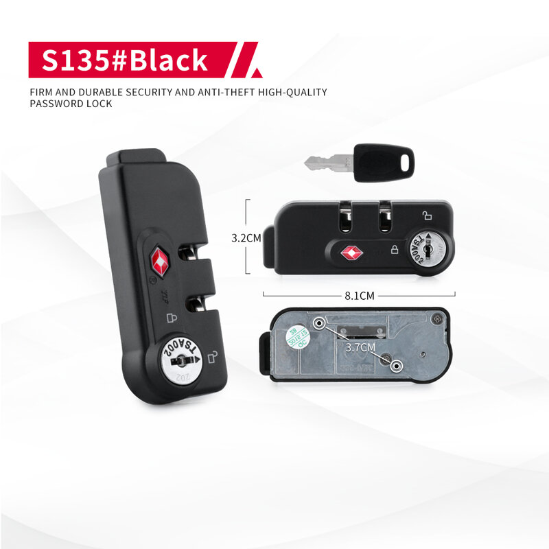 DILONG S135 Trolley luggage combination lock accessory fixed  aluminum frame box buckle anti-theft password lock