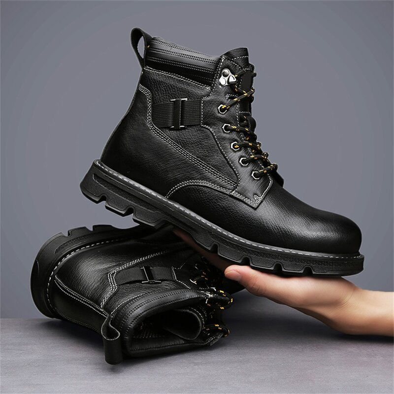 Men's leather high-top Martin boots, high-end outdoor tooling boots, men's boots, casual boots, hiking boots, warm leather boots