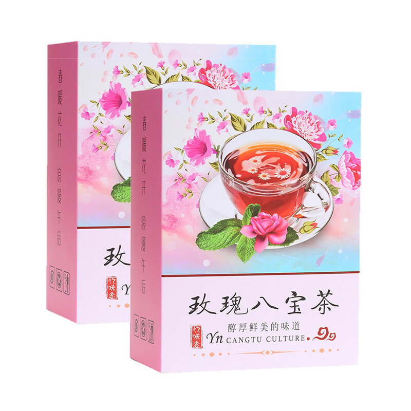 Té de Babao 2020 Natural, incluye té de hierbas chino de Jujube Rosa Longan ayuda a la digestión, piel de té de belleza 180g