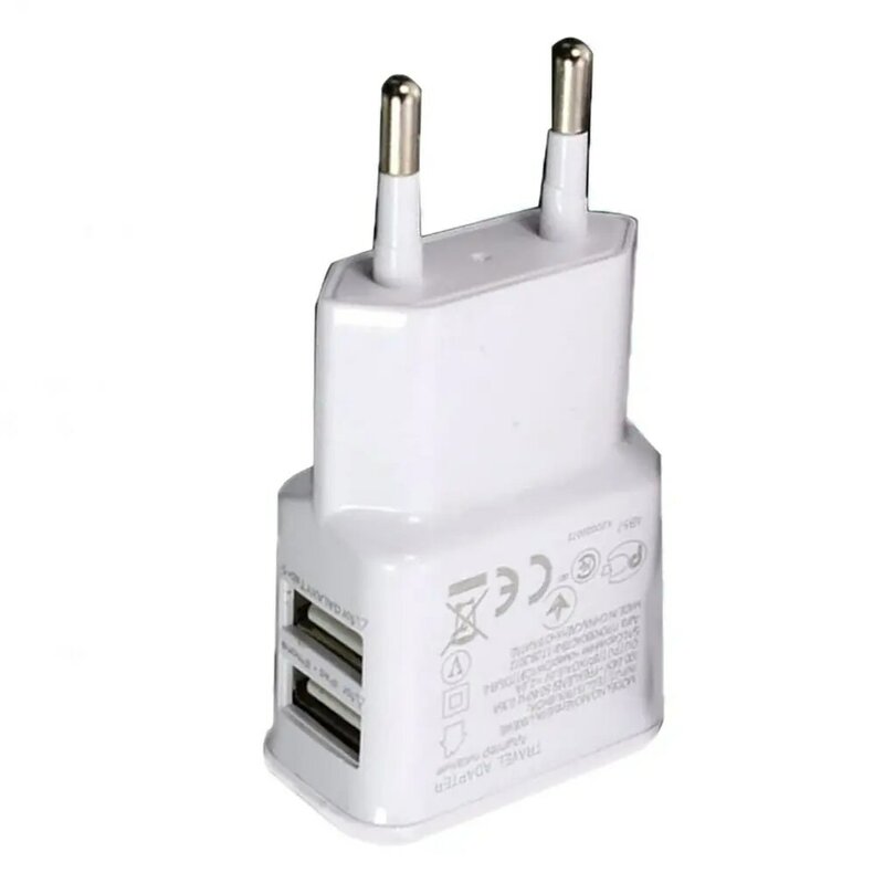 Портативный адаптер питания с двумя USB-портами, 1 А