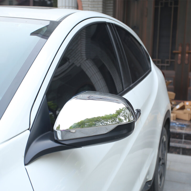 Cubierta de espejo retrovisor de coche para Honda HR-V HRV Vezel 2014-2017 ABS cromado tiras de protección de espejo retrovisor de coche pegatina embellecedora