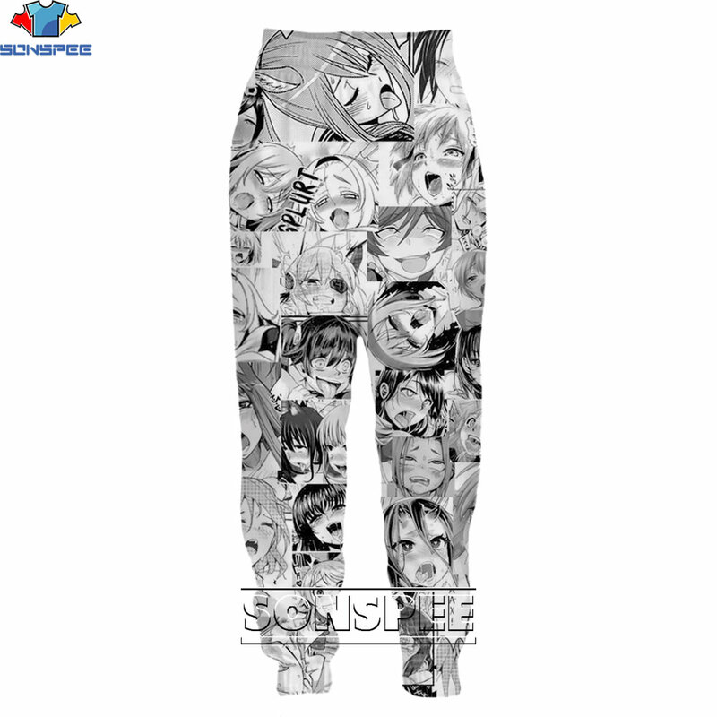 Sonspee 3D Anime Print Broek Retro Nostalgische Cartoon Sexy Loli Alternatieve Otaku Broek Joggingbroek Oversized Mannen Clothings