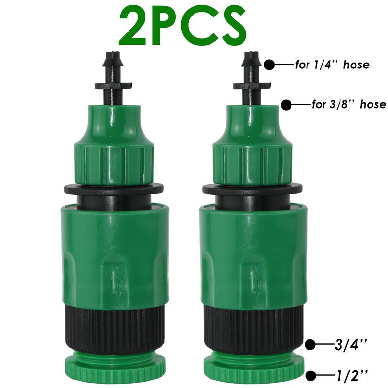Kesla 2 pces conector rápido acoplamento com/1/4 (id 4mm) ou 3/8 polegada (id 8mm) farpado adaptador irrigação jardim rega estufa