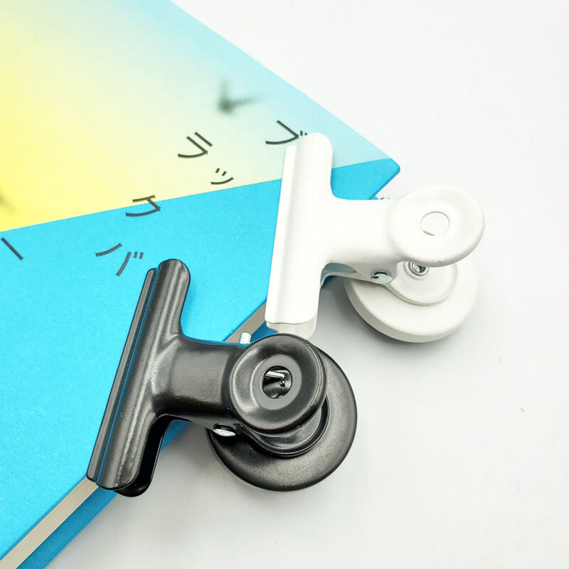 Colorido Metal Magnetic Binder Clips, Whiteboard Ímãs para Casa, Cute Paper Clips, Escola Class Supplies, Binder Binder, Papelaria, 4pcs