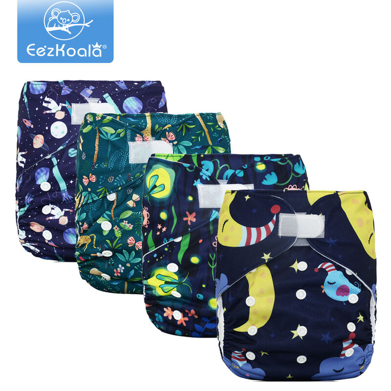 Eezkoala-赤ちゃん用の再利用可能な布おむつ,洗えるおむつカバー,サイズxl,調整可能,2〜5歳
