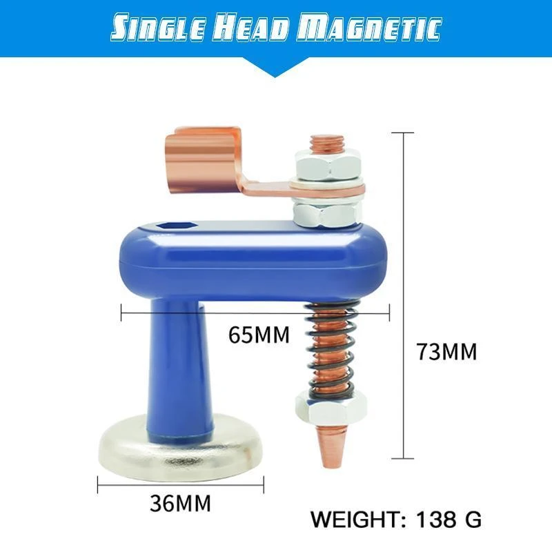 Cabeça dupla braçadeira de solda magnética suporte estabilidade fortemente fixo aterramento cabeça com absorção de ferro pedra dropshipping