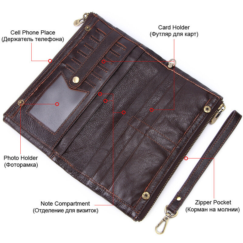 Мужской тонкий кошелек Meesii из натуральной кожи, повседневная дизайнерская мини-сумка на застежке, винтажный держатель для карт и мелочей