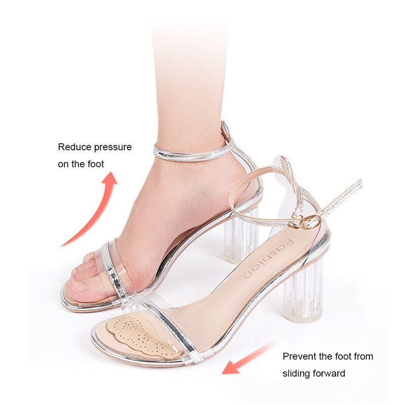 พรีเมี่ยมหนัง Insoles ลื่นรองเท้าแตะสติกเกอร์ส้นสูงรองเท้าผู้หญิงเท้า Self-Adhesive Patch Cushion Forefoot Gel แผ่น
