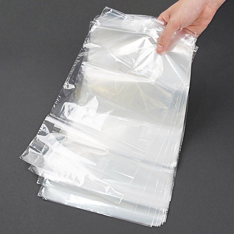 50 peças pof plástico saco de filme psiquiatra transparente selo de calor saco de envoltório para sapatos caixa