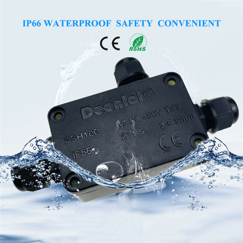 IP68 موصل مقاوم للمياه I شكل 250 فولت 13A سلك موصل مستقيم الأسلاك السريعة موصل مقاوم للمياه في الهواء الطلق