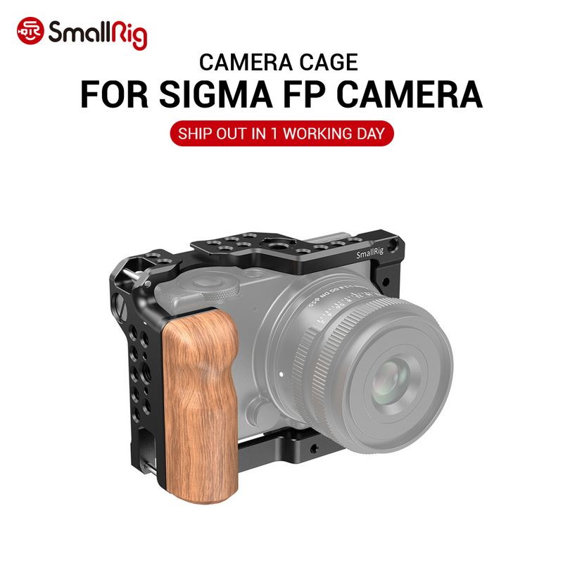 Jaula de cámara SmallRig FP para cámara SIGMA fp con soporte de zapata fría y orificios de localización Fr luz de Flash micrófono DIY opción 2518