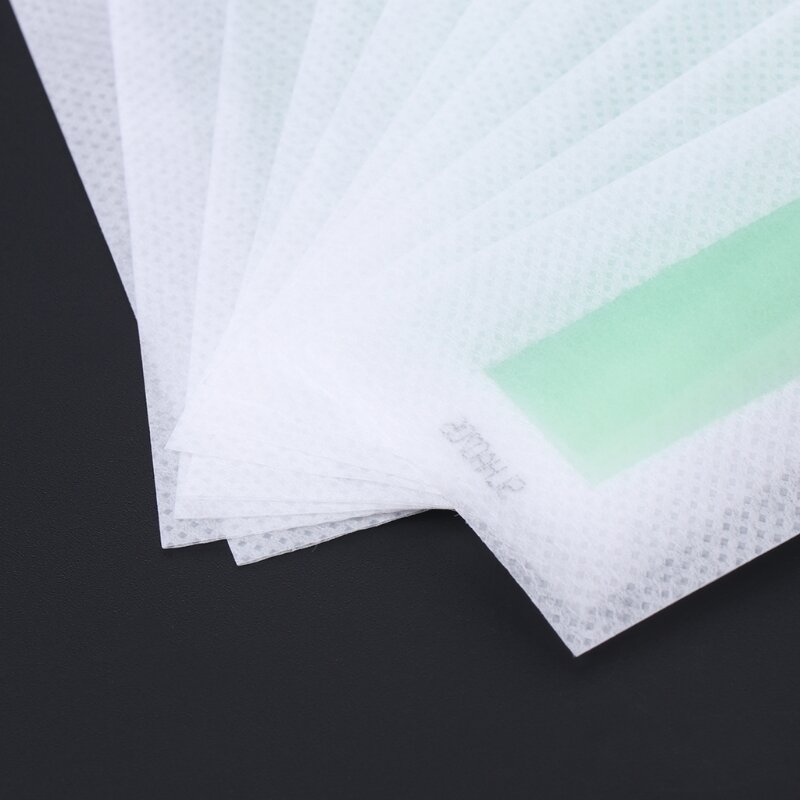 Depiladora depilatoria 10x, papel de tiras de cera fría, almohadilla para cara no tejida, envío directo