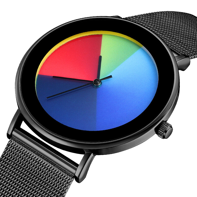 Creative Fashion femmes montres en acier inoxydable romantique couleur changeante Couple montres analogique Quartz horloge Montre Femme 2020