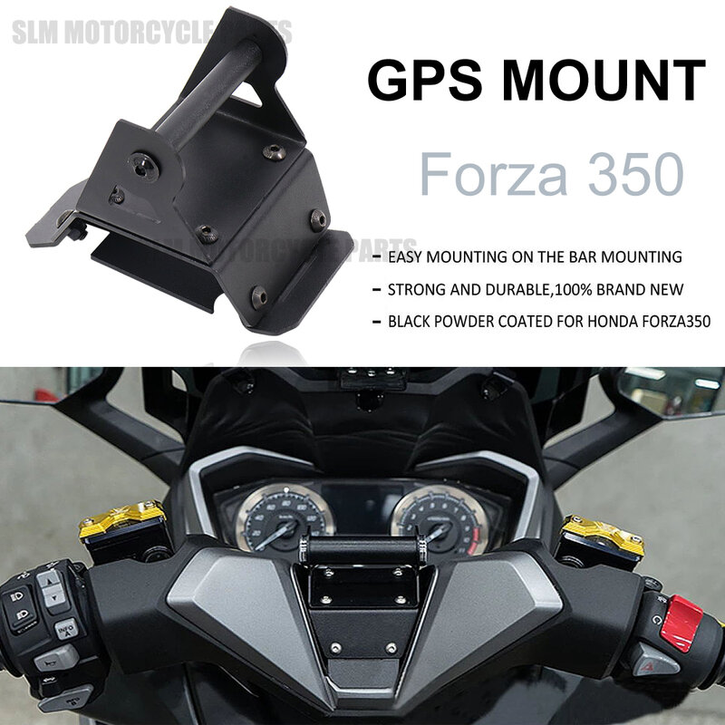 Forza350-Soporte frontal para teléfono móvil, placa de navegación GPS para motocicleta Honda Forza 350