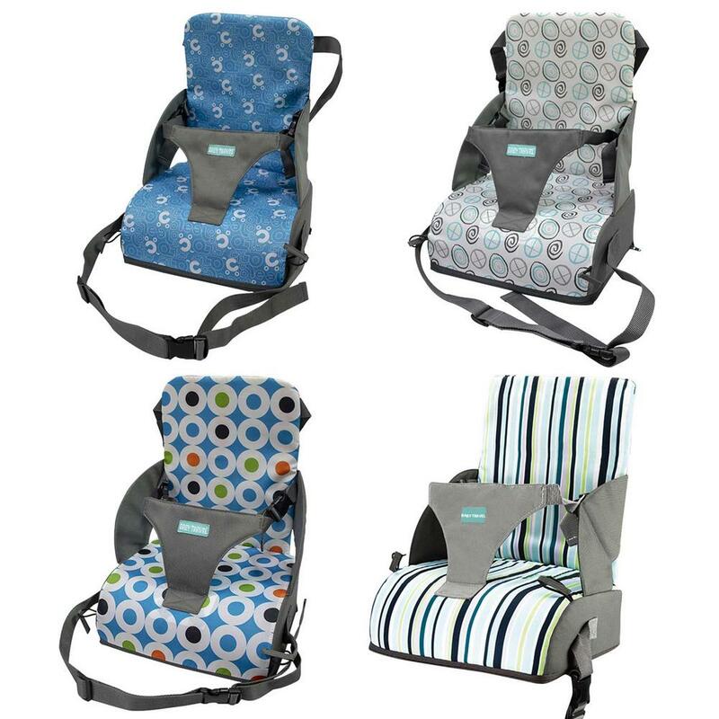 Silla de refuerzo portátil de alta calidad para bebé, asiento de tela Oxford a prueba de agua, cinturón de seguridad, silla alta de alimentación