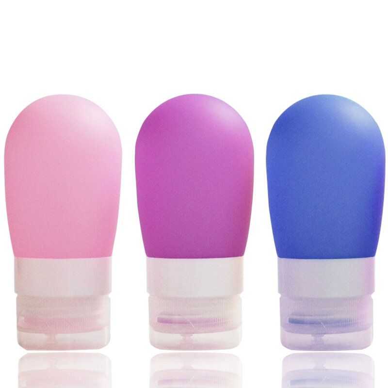 2020 New 38/60/80ml Fashion Candy Color Silicone Travel Bottles Cosmetic Shampoo Lotion Container Travel Accessories