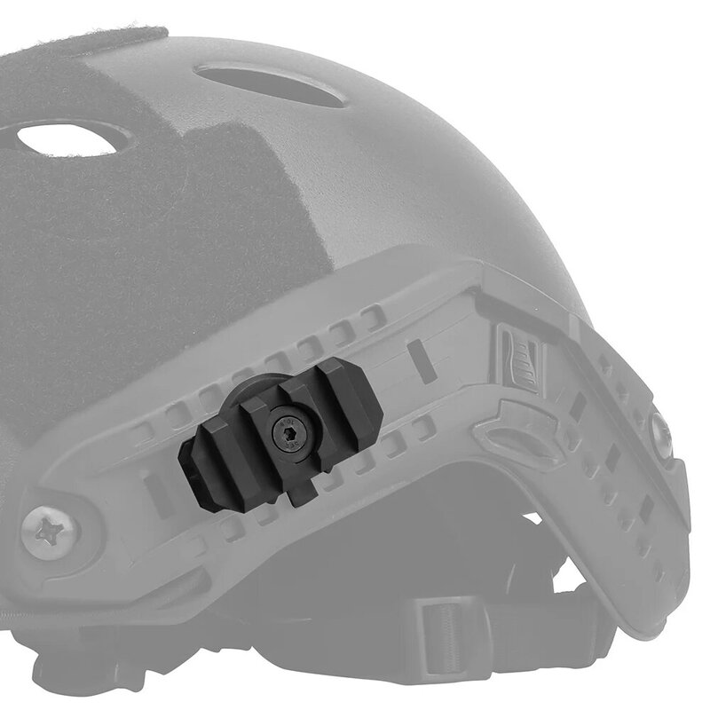 アーク回転可能なリニアガイドレール19ミリメートル調整可能な360度戦術ヘルメットサイドレール用M300 M600スカウトペイントボール