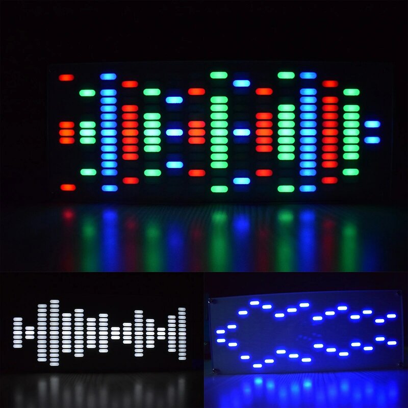 DIY klawisz dotykowy duży rozmiar 225 Segment LED cyfrowy korektor muzyki spektrum fal dźwiękowych zestaw elektroniczny