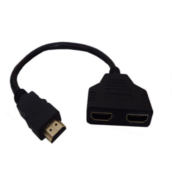 Convertitore adattatore cavo Splitter da 1080P HDMI maschio a 2 femmina 1 In 2 Out